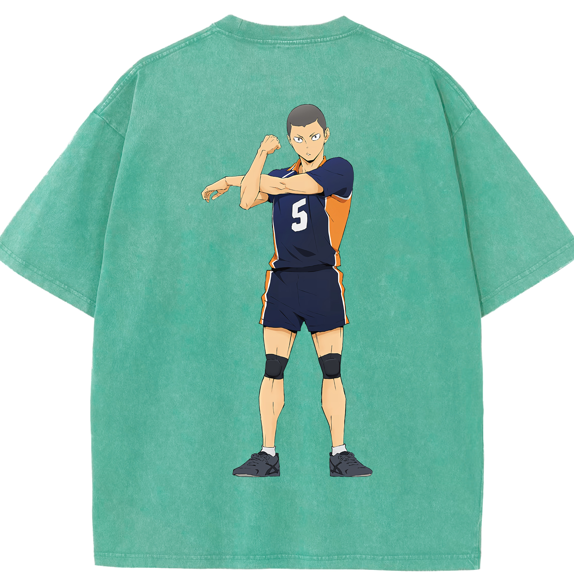 （画像用） ハイキュー!! Haikyu!! 綿100% ヴィンテージ風 半袖Tシャツ（背面プリント）